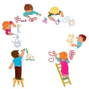 Hình vẽ vector của trẻ em