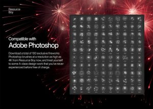 Hơn 100 bộ cọ vẽ pháo hoa cho Photoshop