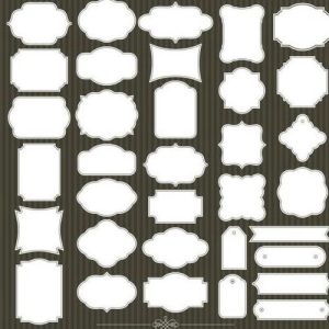 Khung trắng trơn kiểu cổ điển vector 01