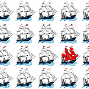 Mẫu họa tiết liền mạch hình thuyền buồm (vector) 02