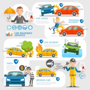 Mẫu infographic sáng tạo về kinh doanh bảo hiểm (vector 02)