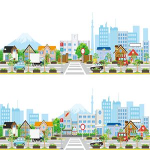 Mẫu vector phong cảnh thành phố hiện đại 05