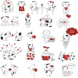 Vector Con Mèo Dễ Thương, Vector Cat Cute 1