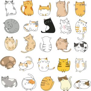 Vector Con Mèo Dễ Thương, Vector Cat Cute