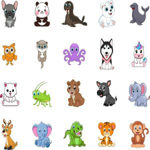 Vector Con Vật Dễ Thương, Animal Cute