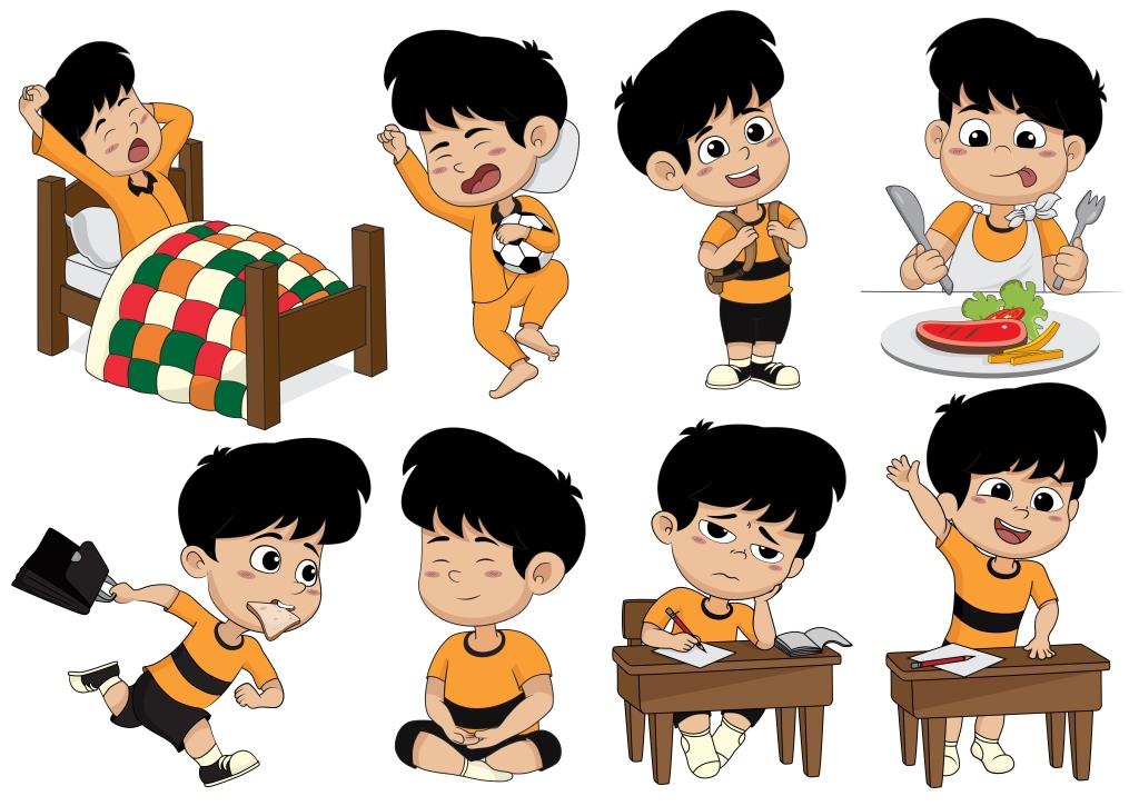 Vector Em Bé Hoạt Động Vui Chơi 2