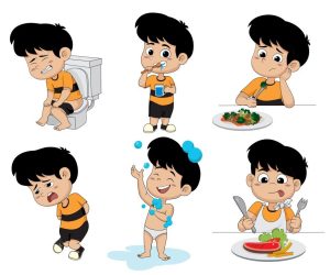 Vector Em Bé Hoạt Động Vui Chơi