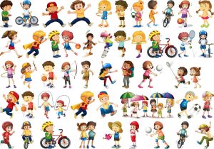Vector Em Bé, Học Sinh Vui Chơi 1