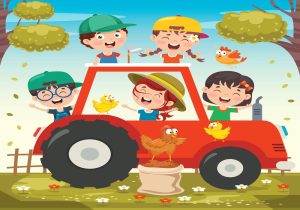 Vector Em Bé Và Nông Trại 1