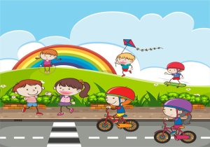Vector Em Bé Và Nông Trại 3