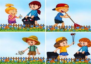 Vector Em Bé Và Nông Trại 4