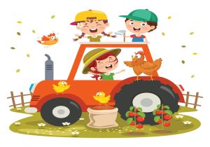 Vector Em Bé Và Nông Trại