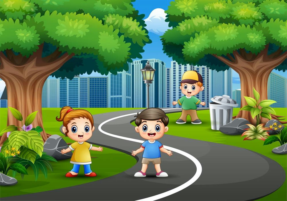 Vector Em Bé Vui Chơi Công Viên 10