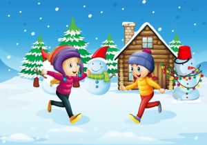 Vector Em Bé Vui Chơi Noel, Giáng Sinh 2