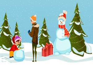 Vector Em Bé Vui Chơi Noel, Giáng Sinh 3