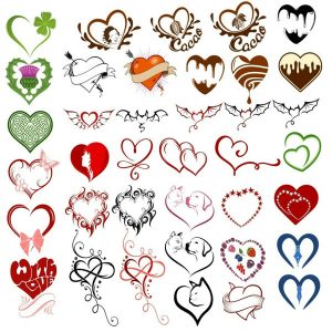 Vector Hình Trái Tim Tổng Hợp