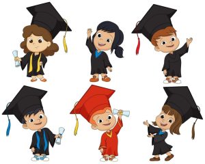 Vector Học Sinh Mặc Đồ Lễ Tốt Nghiệp
