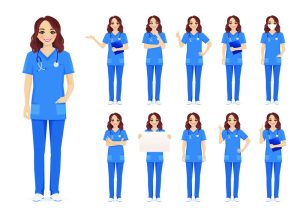 Vector Nhân Vật Bác Sĩ, Y Tá