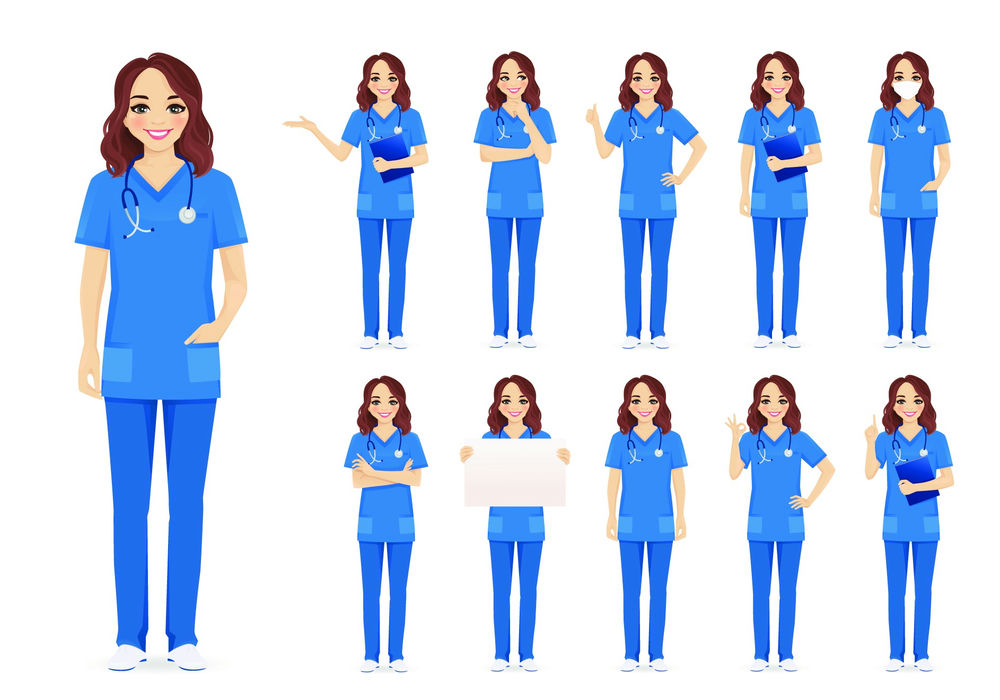 Vector Nhân Vật Bác Sĩ, Y Tá