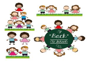 Vector Trẻ Em Trở Lại Trường, Back To School