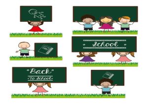 Vector Trẻ Em Trở Lại Trường, Back To School 8