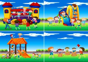 Vector Trẻ Em Vui Chơi 5