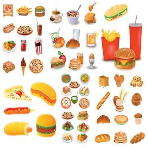bữa sáng với bánh ngọt (hình ảnh vector)