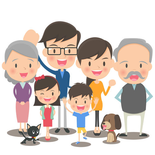 hình gia đình hạnh phúc vector 2