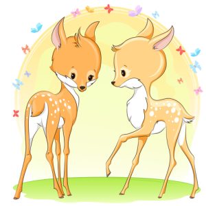 hoạt hình chú nai dễ thương