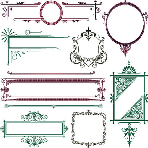 khung và viền trang trí vector 01