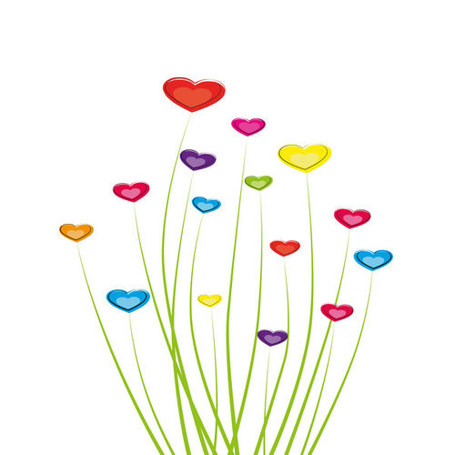 minh họa trái tim bằng cỏ cho ngày Valentine