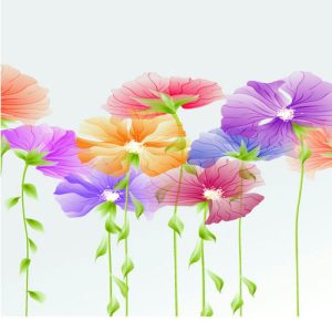 vector bông hoa đầy màu sắc