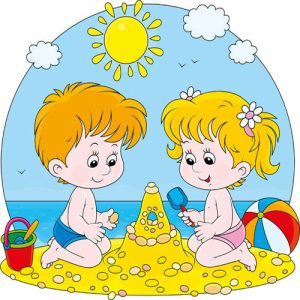 vector các em bé dễ thương đang chơi 01