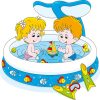 vector các em bé dễ thương đang chơi 02