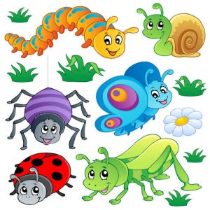 vector côn trùng hoạt hình vui nhộn 02