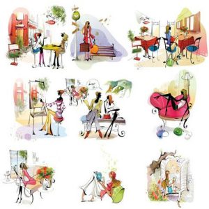 vector đồ họa hình ảnh cô gái