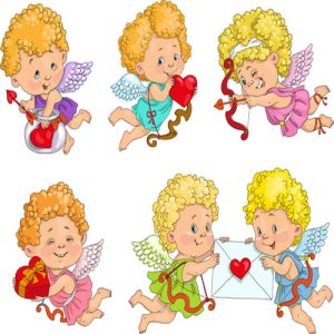 vector em bé thần Cupid dễ thương