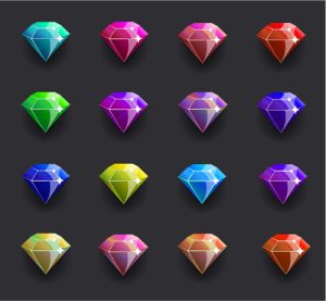vector kim cương màu sắc lấp lánh 01