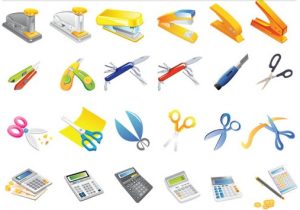 vector phụ kiện văn phòng