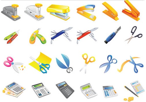 vector phụ kiện văn phòng