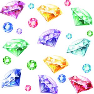 vector thiết kế kim cương nhiều màu sắc