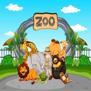 vườn thú hoạt hình vector