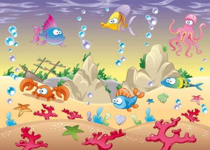 động vật biển dạng vector 01