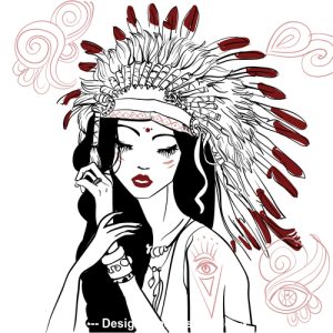 hình ảnh cô gái thổ dân