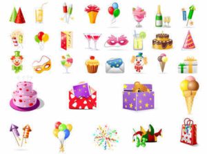 vector biểu tượng sinh nhật