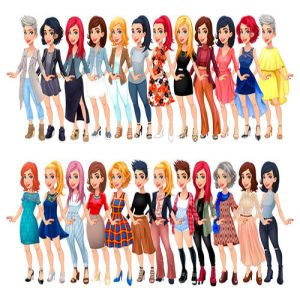 vector đại diện thời trang nữ đa dạng