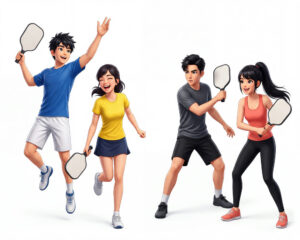 Cặp Đôi Nam Nữ Chơi Pickleball, Trò Chơi Pickleball (10)