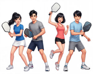 Cặp Đôi Nam Nữ Chơi Pickleball, Trò Chơi Pickleball (12)