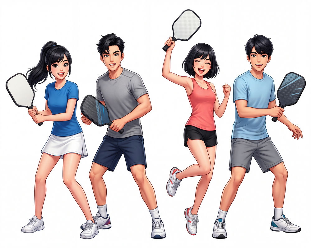 Cặp Đôi Nam Nữ Chơi Pickleball, Trò Chơi Pickleball (12)