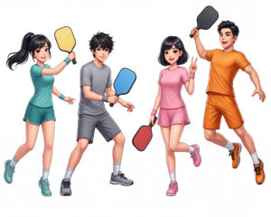 Cặp Đôi Nam Nữ Chơi Pickleball, Trò Chơi Pickleball (13)